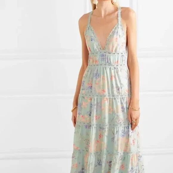 purple floral maxi dress with sleeves Lavender Floral Embroidered Long Sleeve Wedding Dress Custom Color / Floor Length / US10